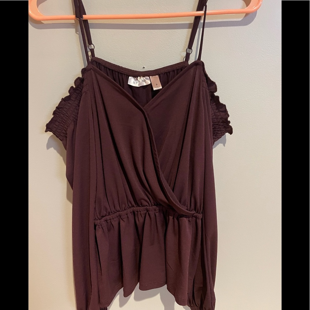 Willow and Root off the shoulder top